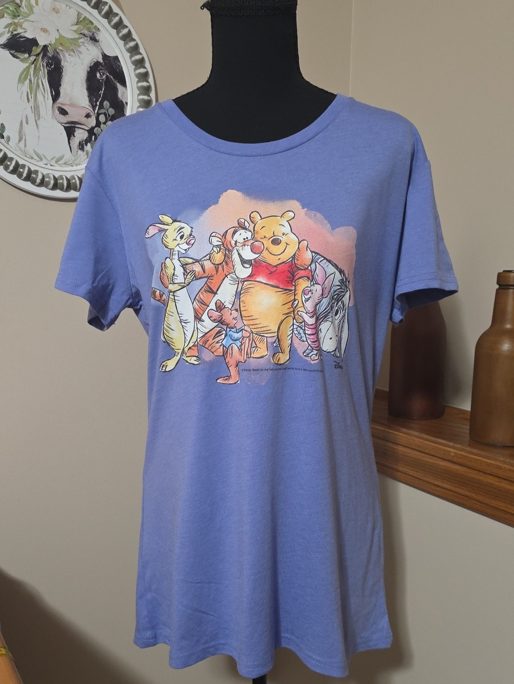 PLavender Winnie the Pooh & Friends Short Sleeve Graphic Tee